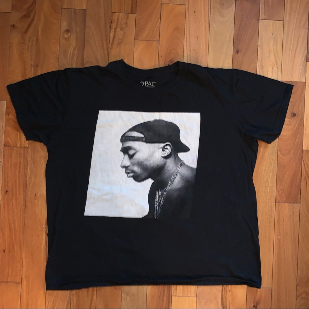 Tupac 2Pac Amaru Graphic Print Cotton T-Shirt